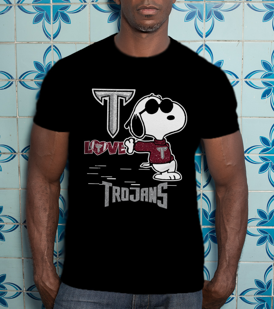 Snoopy Love T Troy Trojans T-Shirt