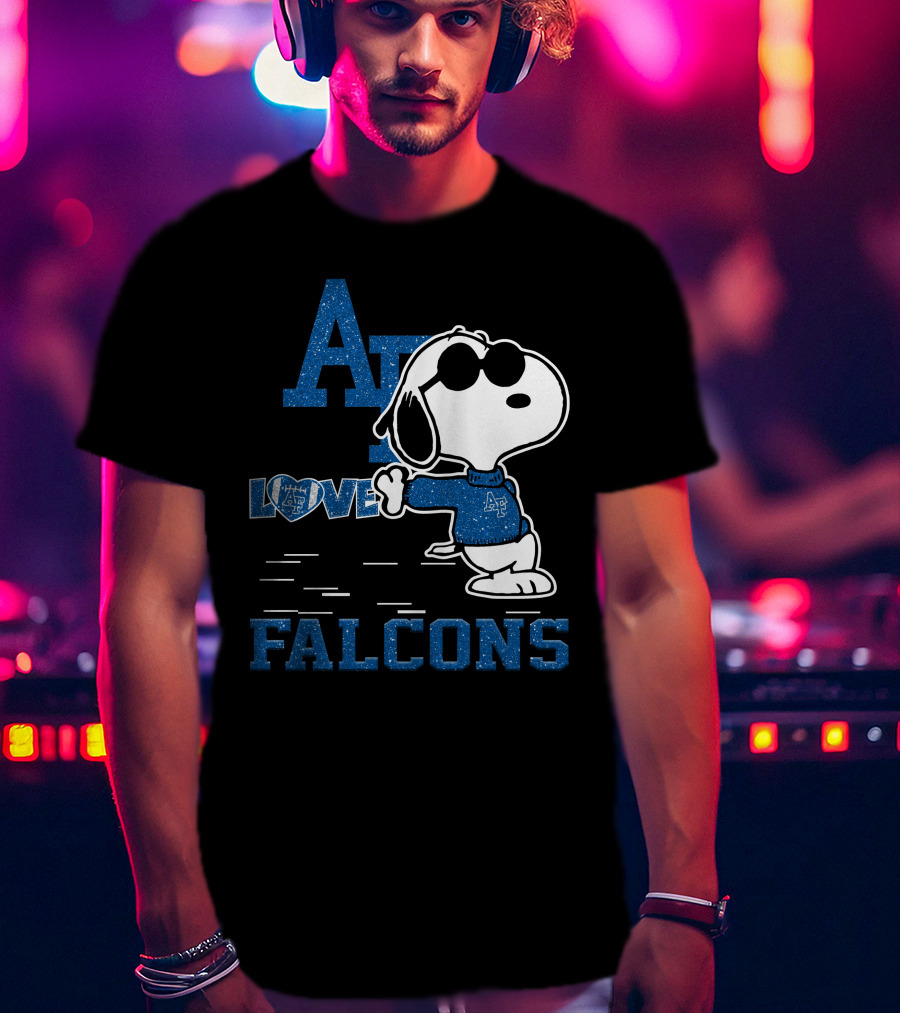 Snoopy Love Air Force Falcons AF Peanuts T-Shirt