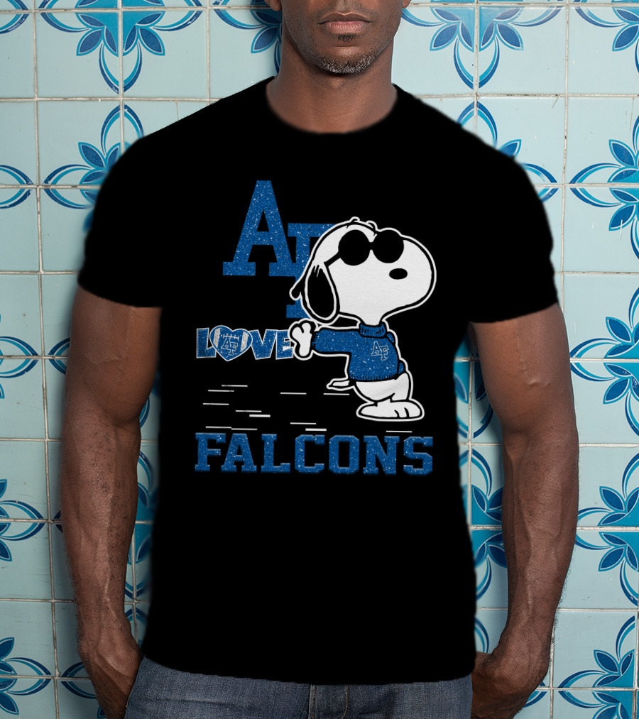 Snoopy Love Air Force Falcons AF Peanuts T-Shirt