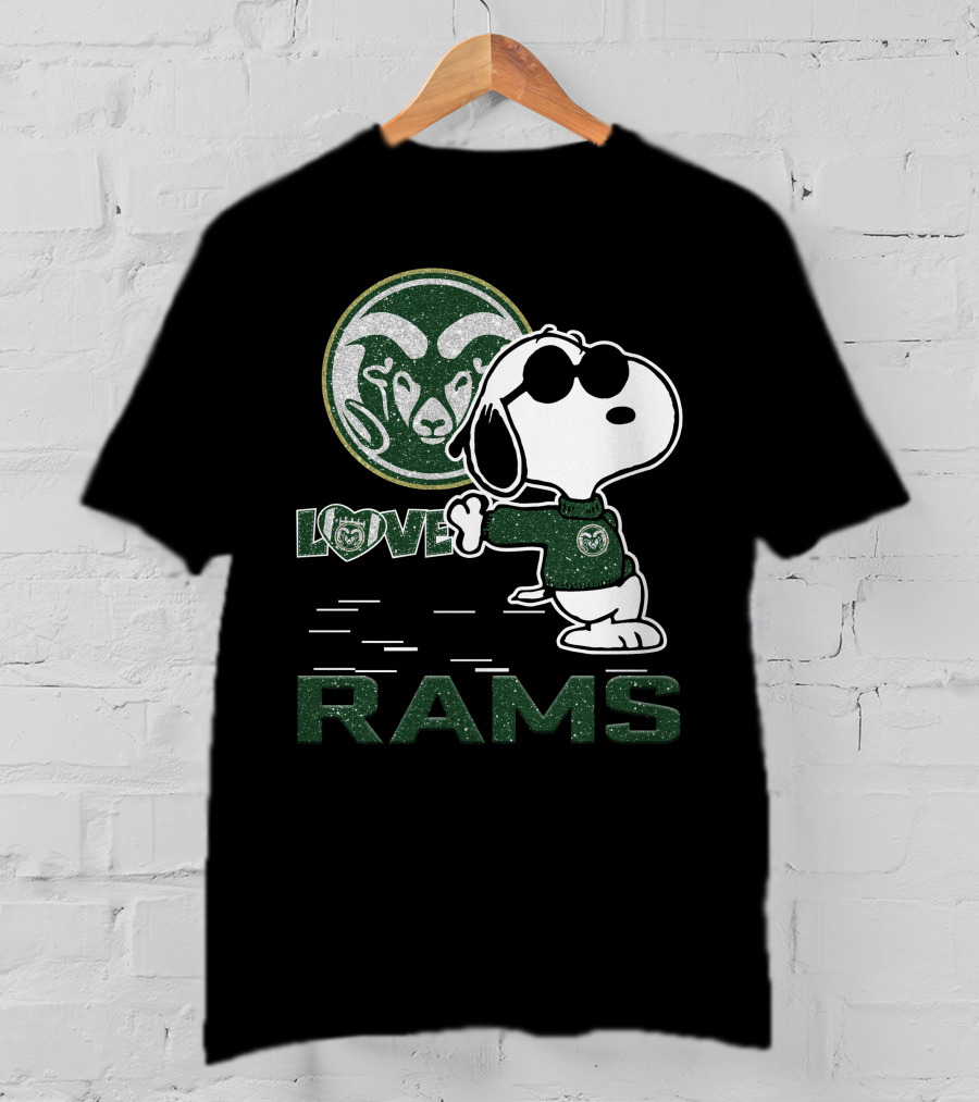 Snoopy Love Colorado State Rams Peanuts Sports Team Spirit T-Shirt