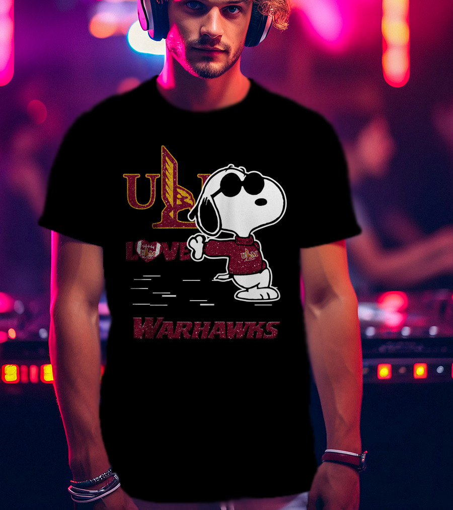 Snoopy ULM Love Warhawks T-Shirt