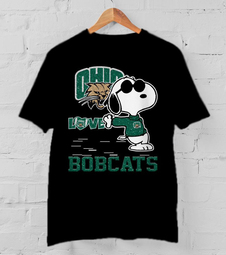 Snoopy Ohio Bobcats Love With Bobcat T-Shirt