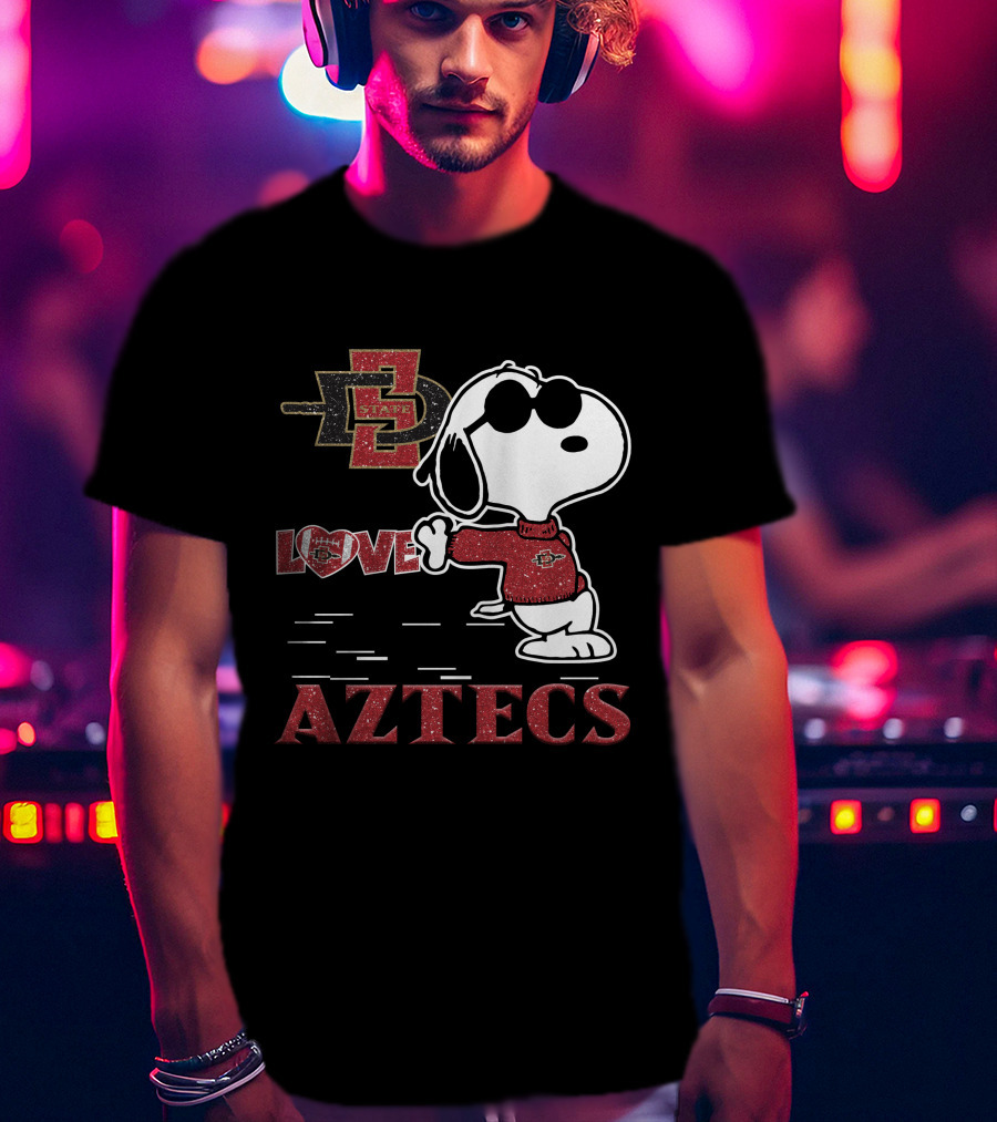 Snoopy San Diego State Aztecs Love T-Shirt