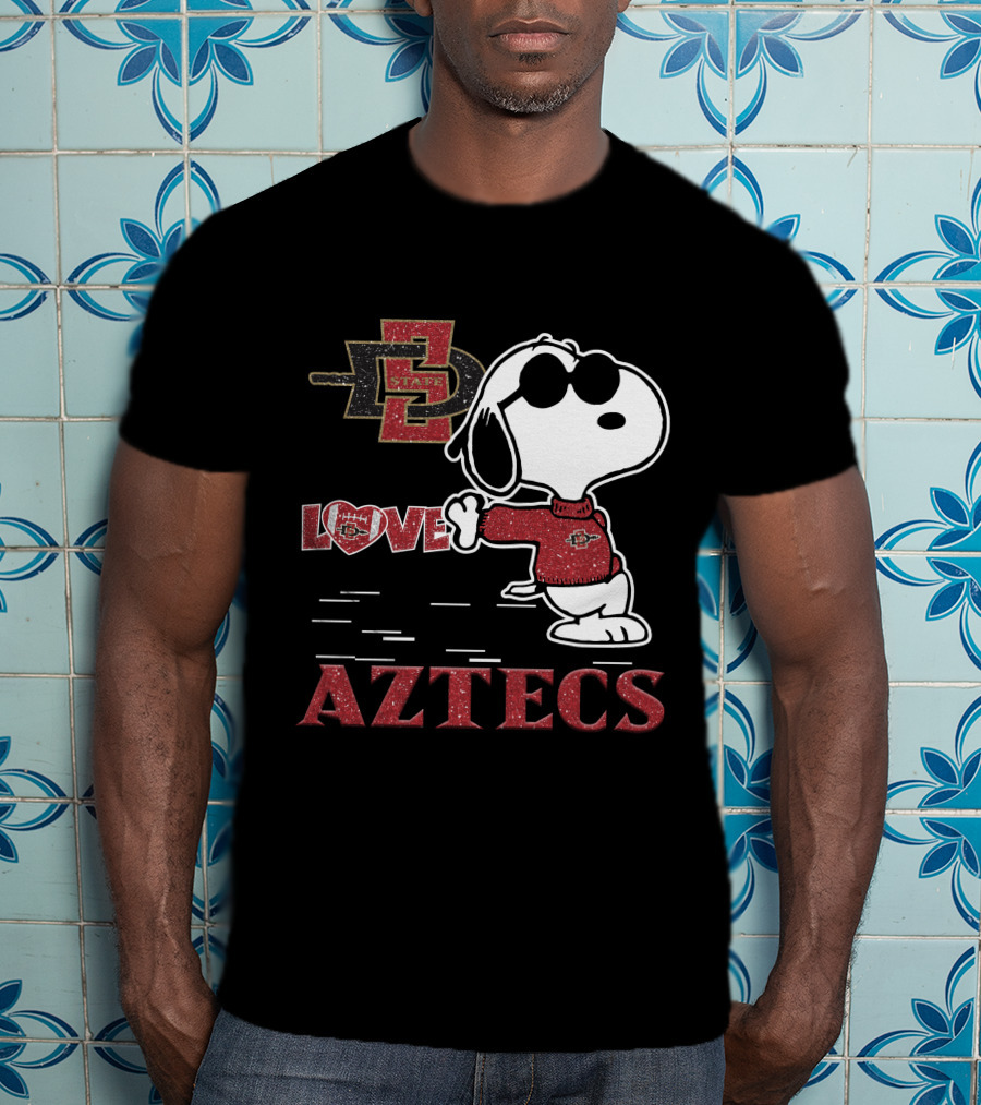 Snoopy San Diego State Aztecs Love T-Shirt