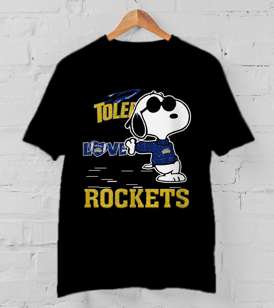 Snoopy Love Toledo Rockets T-Shirt