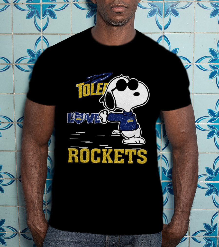 Snoopy Love Toledo Rockets T-Shirt