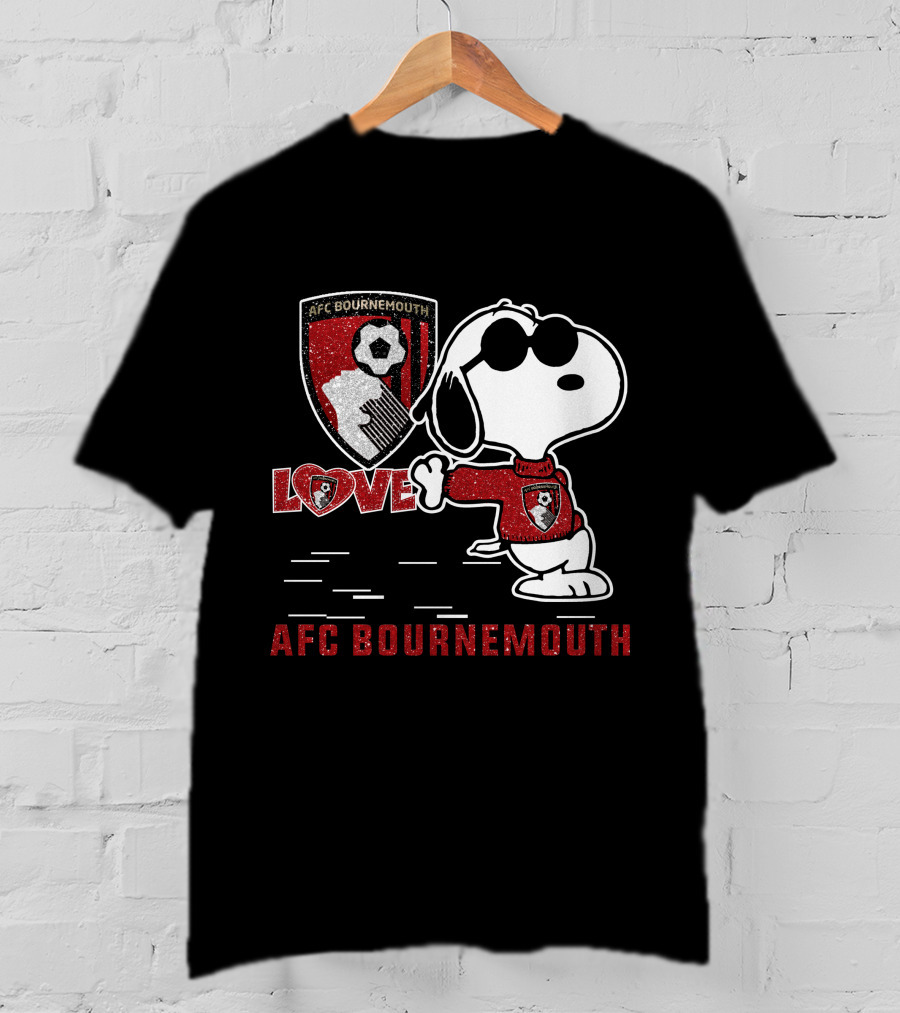 Snoopy Love Afc Bournemouth Football Club T-Shirt