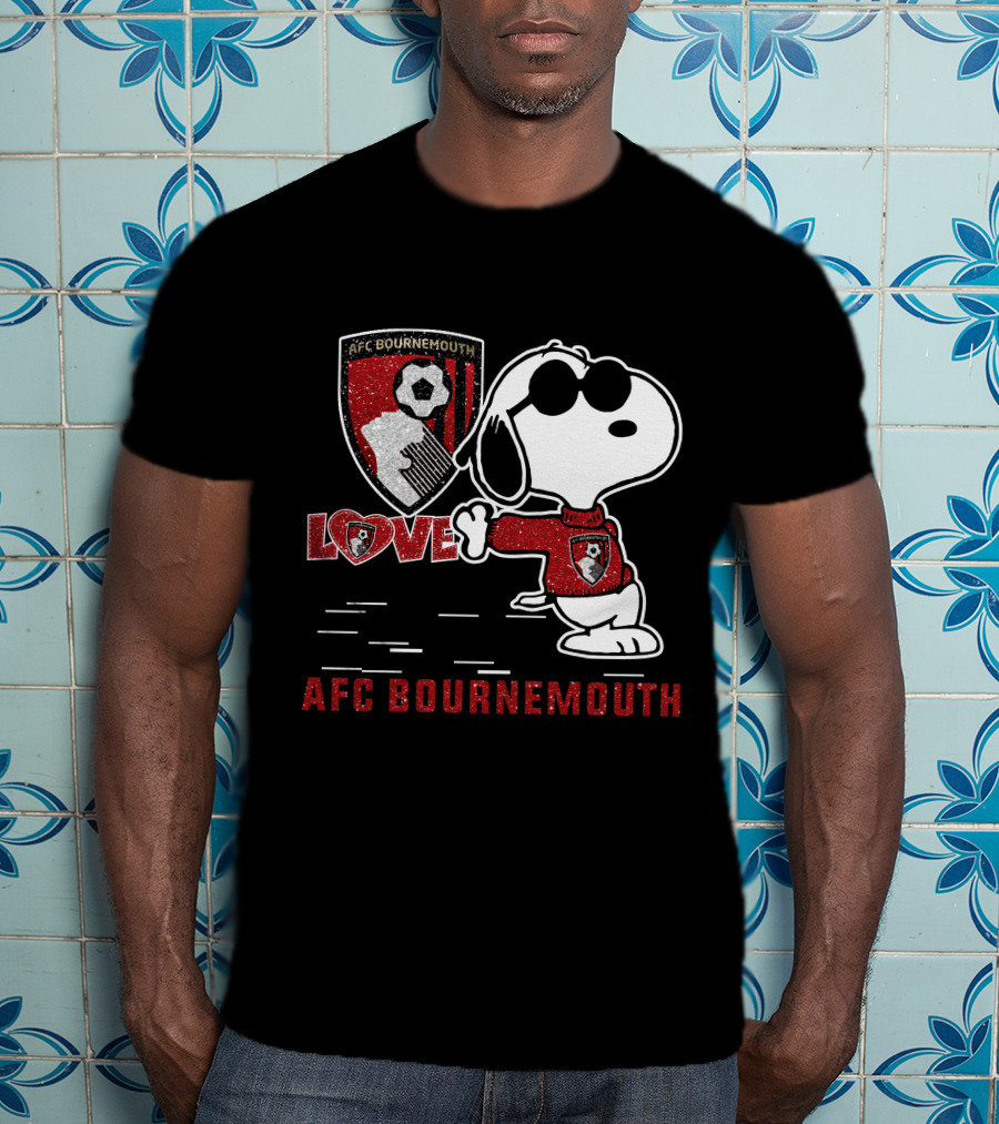 Snoopy Love Afc Bournemouth Football Club T-Shirt