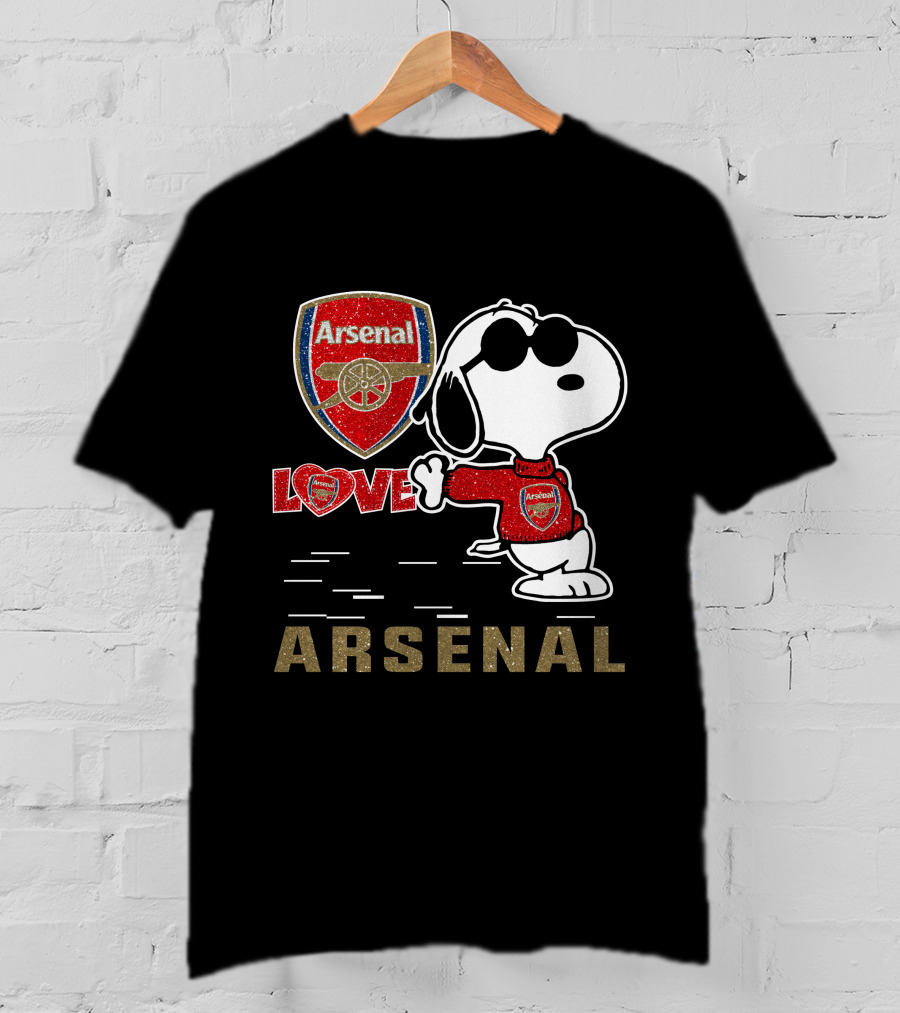 Snoopy Arsenal Love Arsenal Football Club T-Shirt