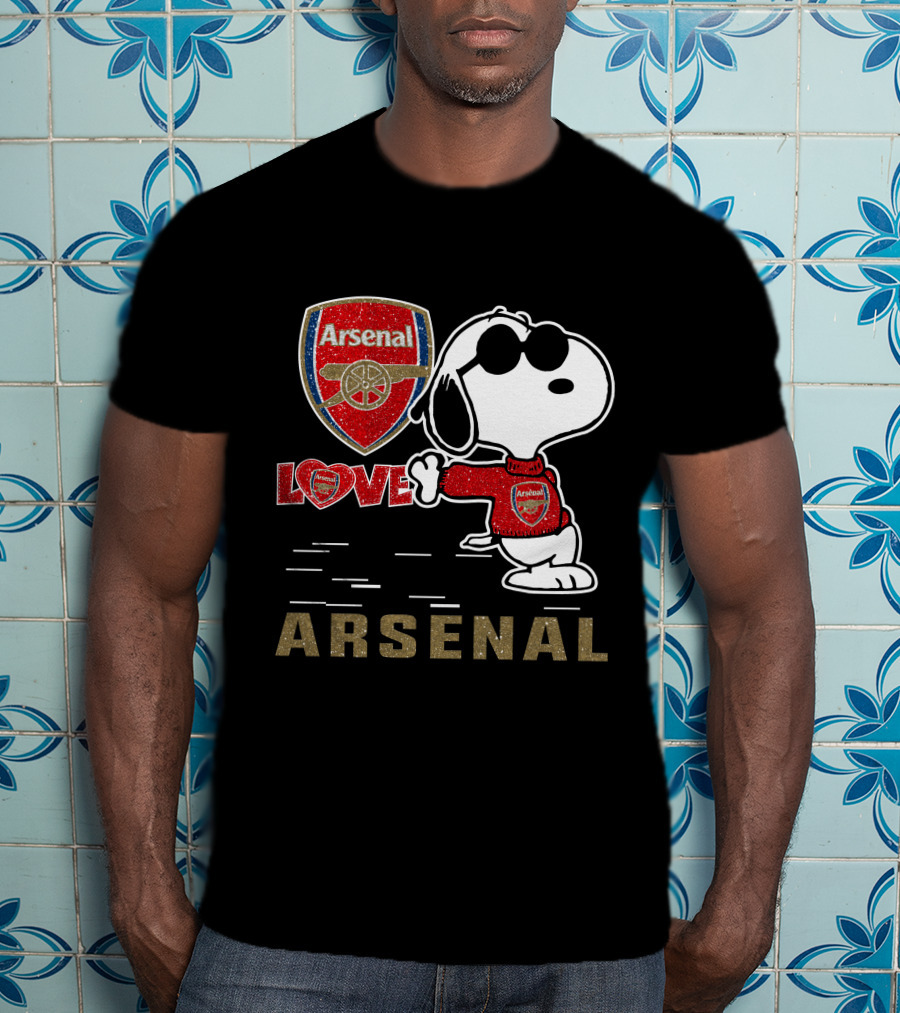 Snoopy Arsenal Love Arsenal Football Club T-Shirt
