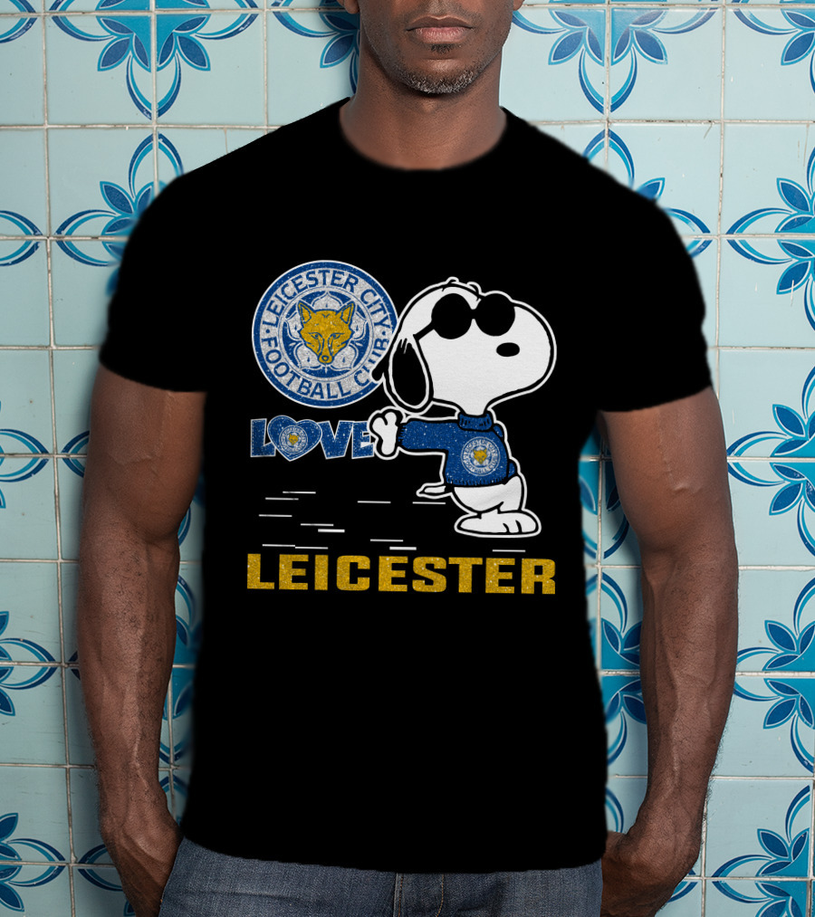Snoopy Love Leicester City Football Club T-Shirt