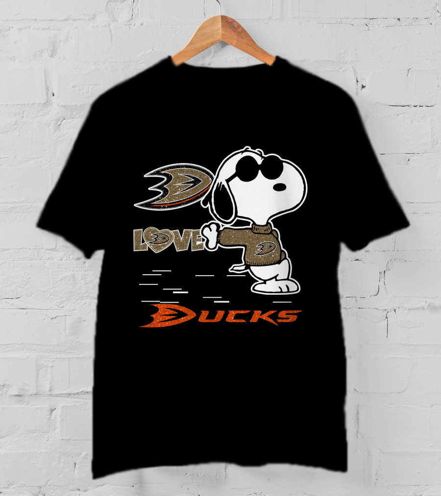 Snoopy Anaheim Ducks Love T-Shirt