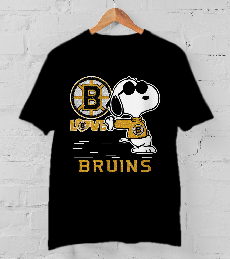 Snoopy Love Bruins Boston T-Shirt