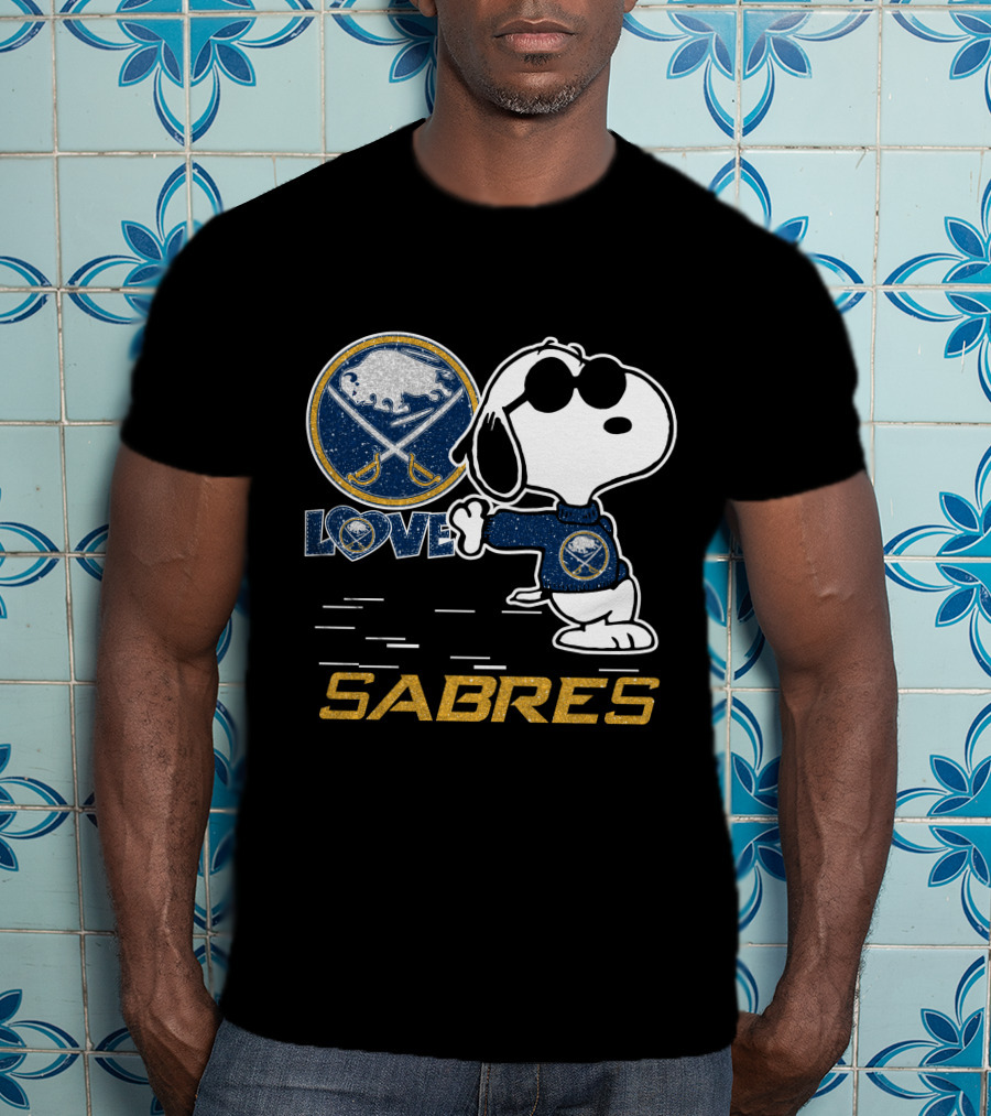Snoopy Love Buffalo Sabres Hockey T-Shirt
