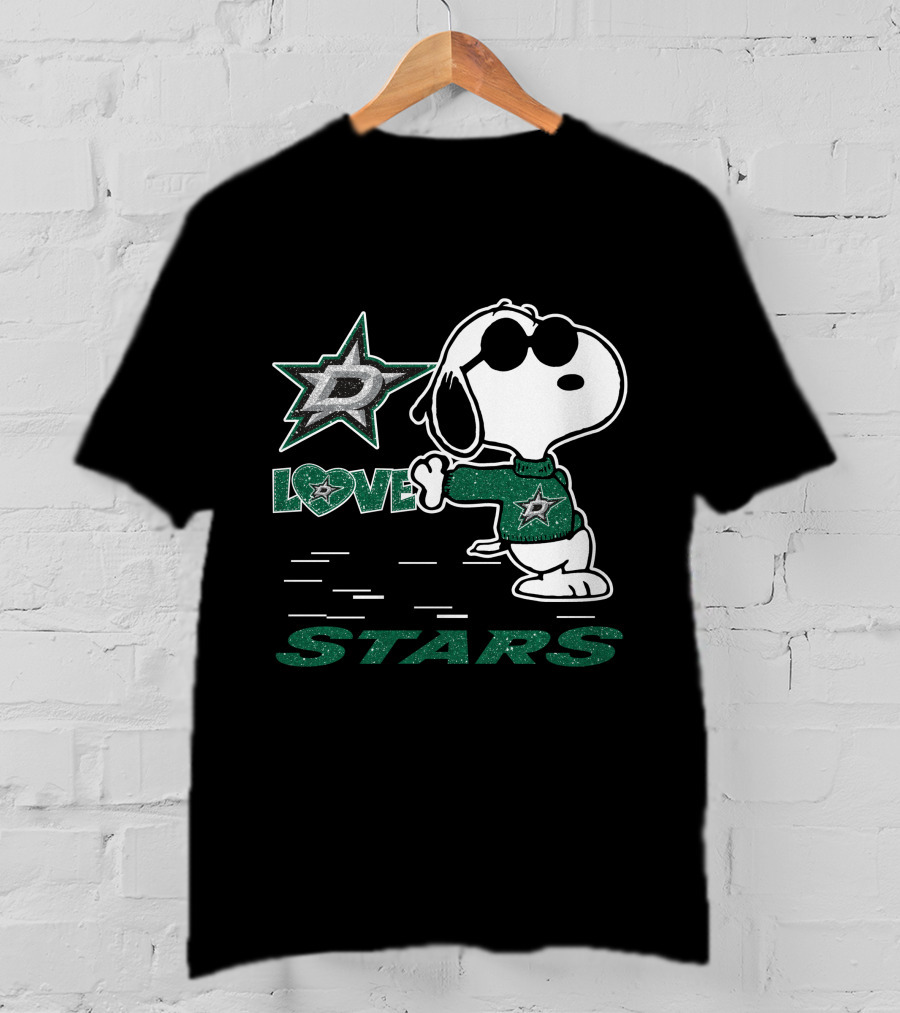 Snoopy Love Dallas Stars T-Shirt