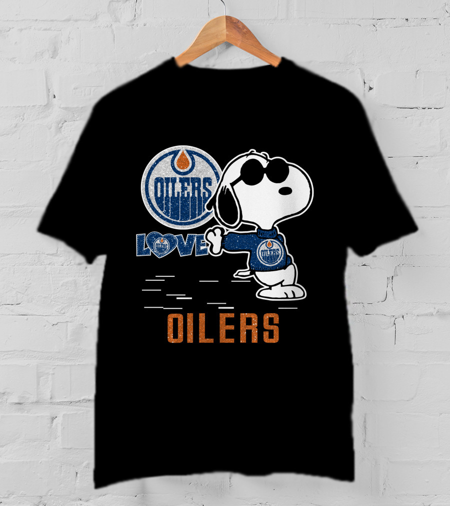 Snoopy Edmonton Oilers Love T-Shirt