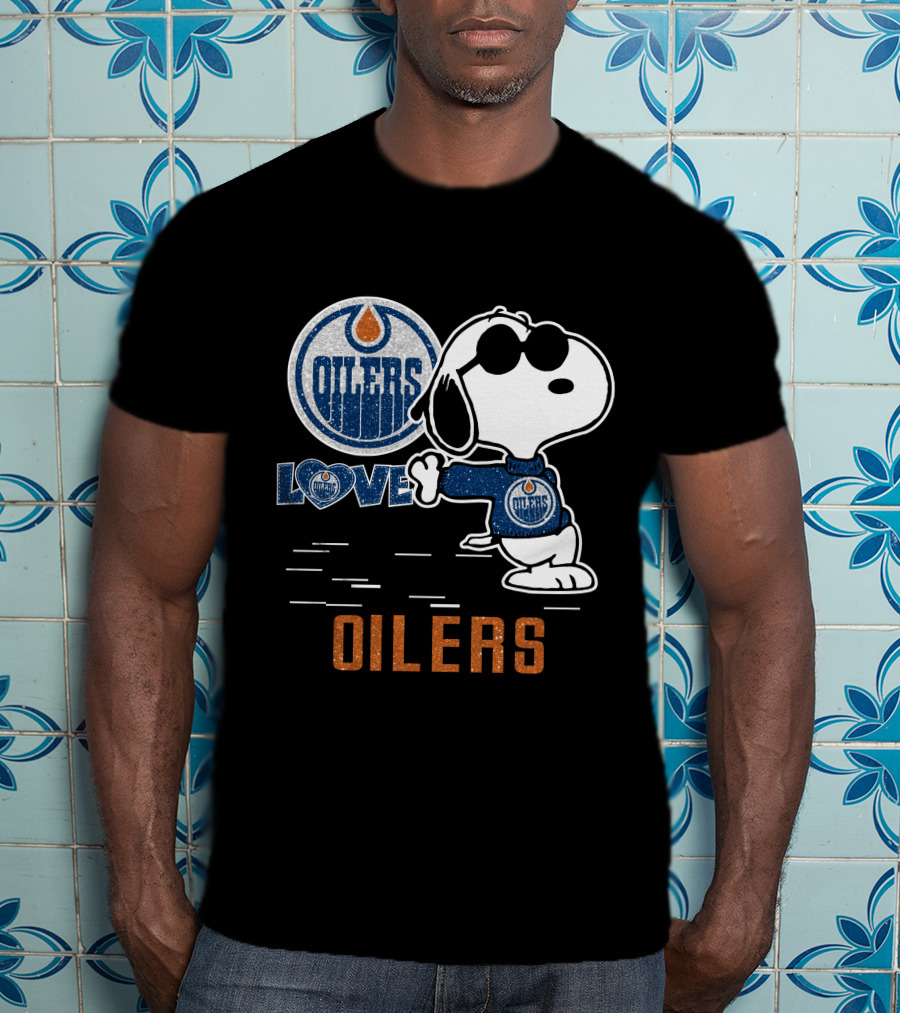 Snoopy Edmonton Oilers Love T-Shirt
