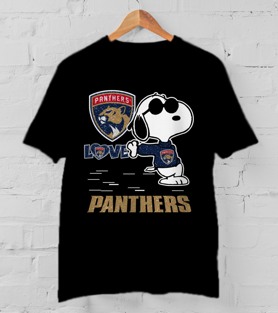 Snoopy Love Panthers Florida Panthers T-Shirt