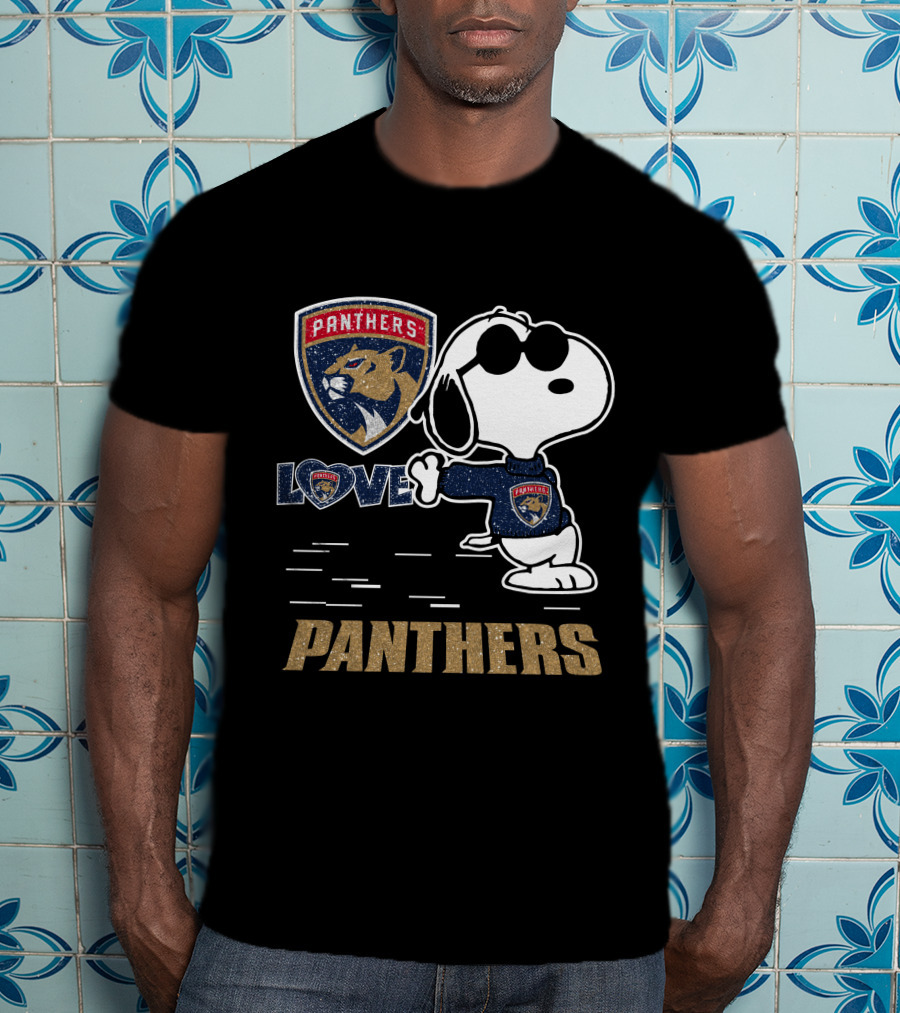 Snoopy Love Panthers Florida Panthers T-Shirt
