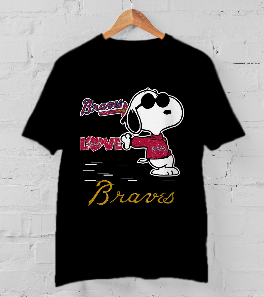 Snoopy Braves Love Atlanta Braves T-Shirt