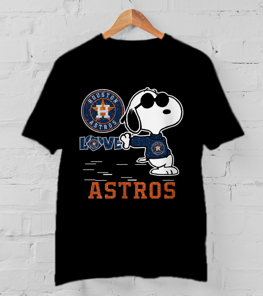 Snoopy Love Houston Astros Astros T-Shirt