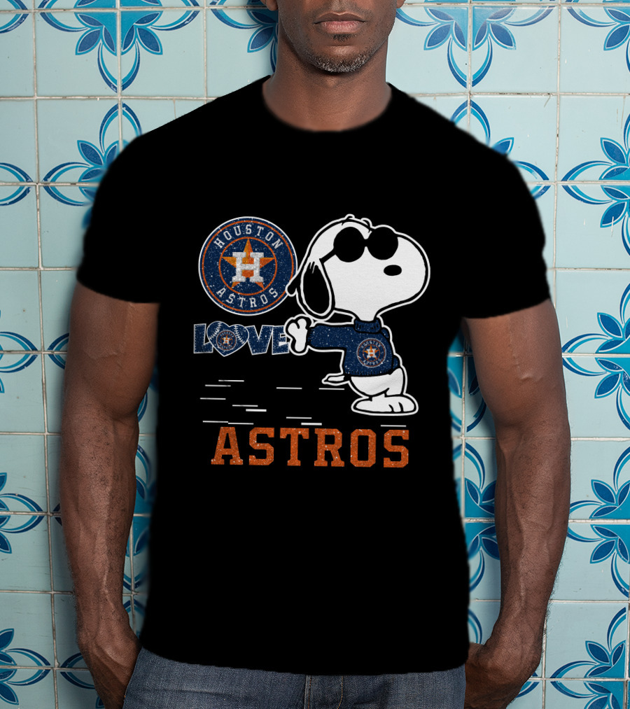 Snoopy Love Houston Astros Astros T-Shirt