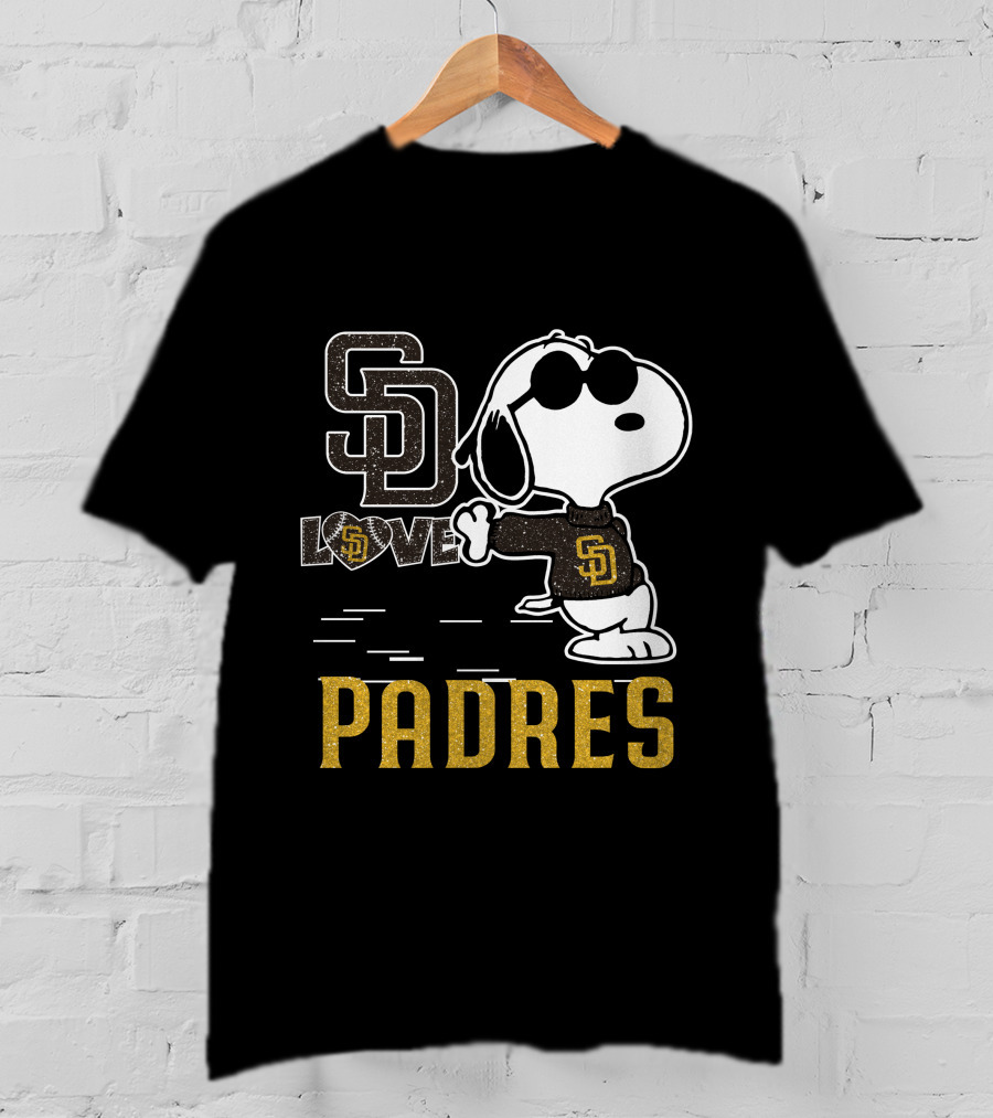 Snoopy Padres Love San Diego Padres T-Shirt