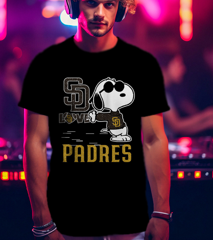 Snoopy Padres Love San Diego Padres T-Shirt