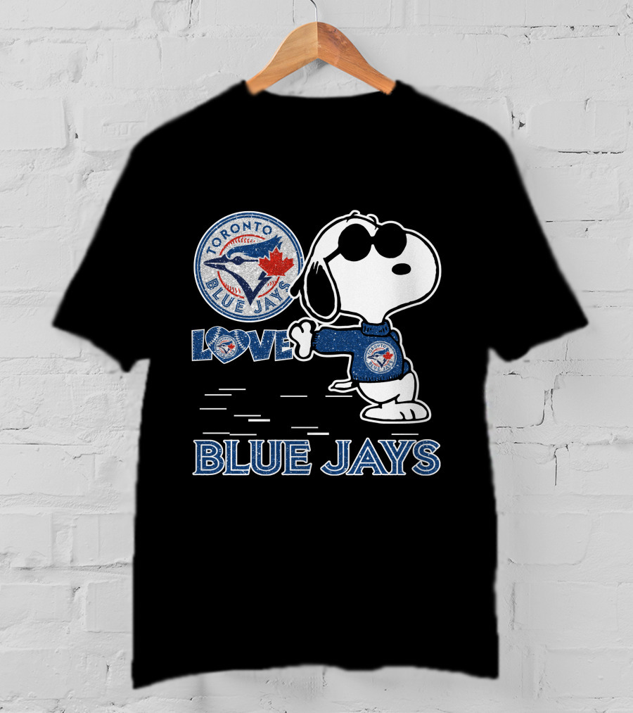 Snoopy Cool In Toronto Blue Jays Love And Team Spirit T-Shirt