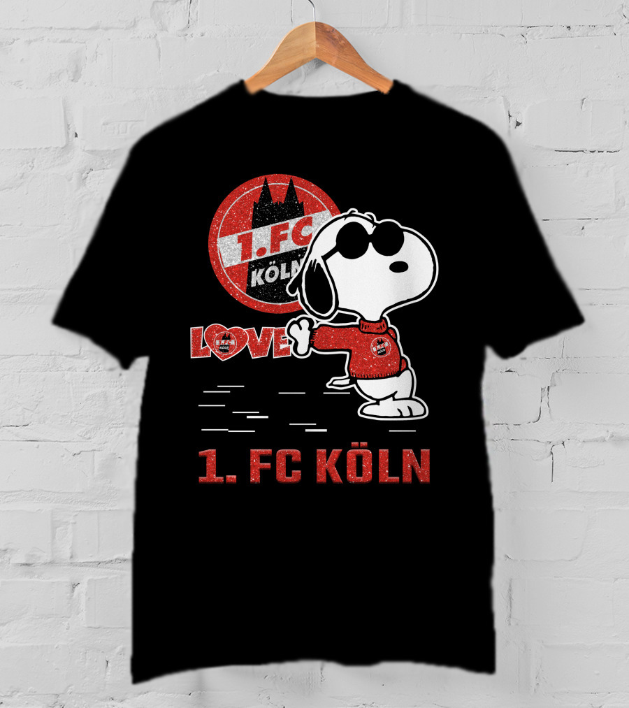 Snoopy Love 1. FC Köln Football Team T-Shirt