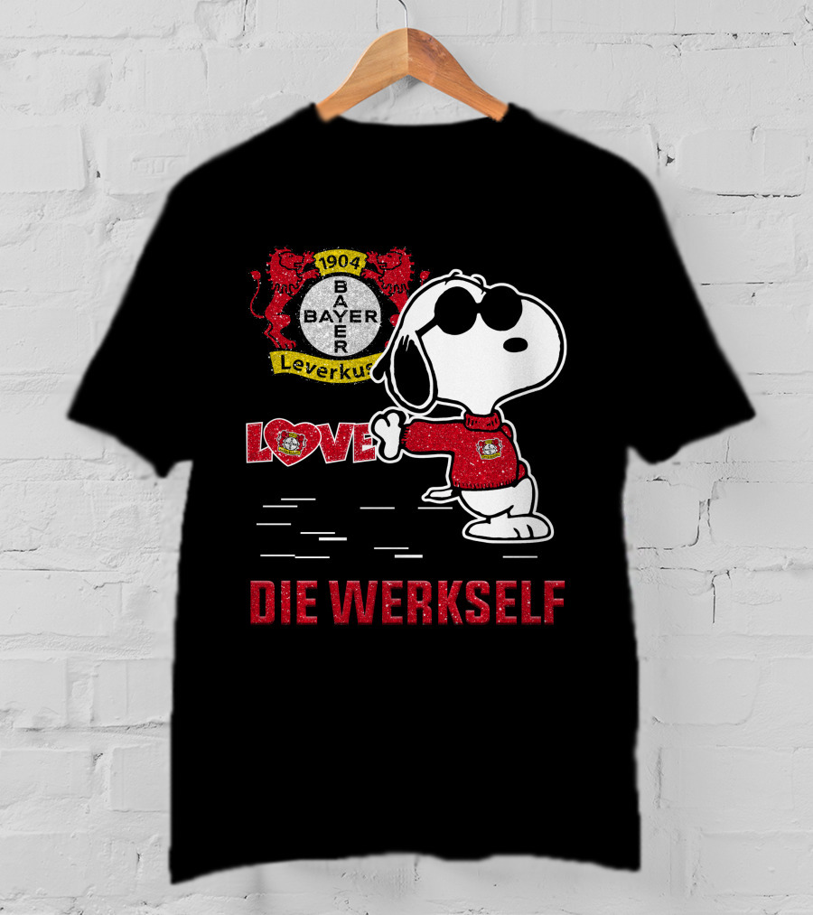 Snoopy Love Bayer 04 Leverkusen Die Werkself T-Shirt