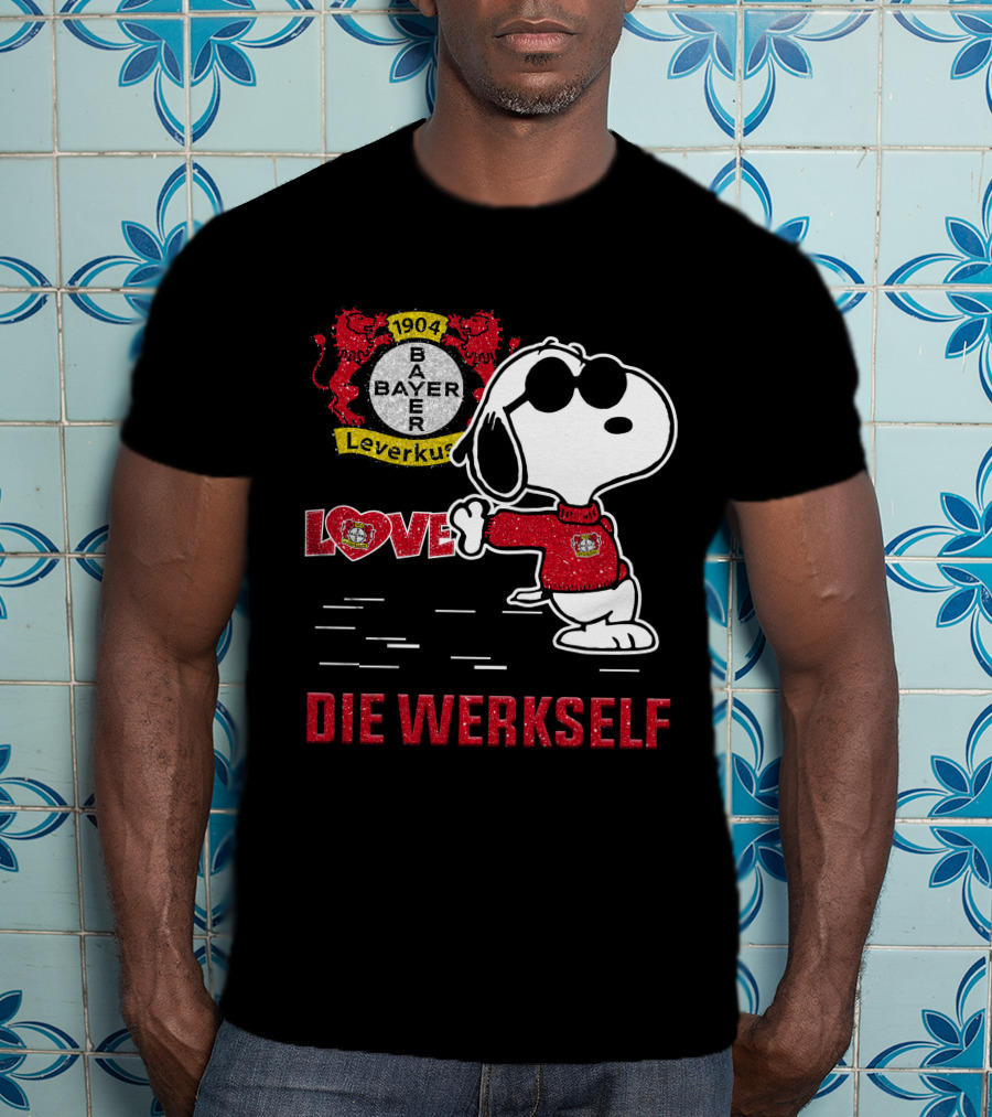 Snoopy Love Bayer 04 Leverkusen Die Werkself T-Shirt