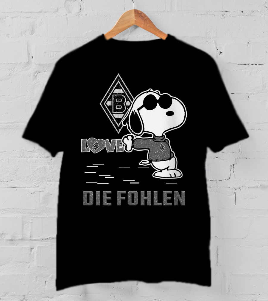 Snoopy Love Borussia Mönchengladbach Die Fohlen T-Shirt