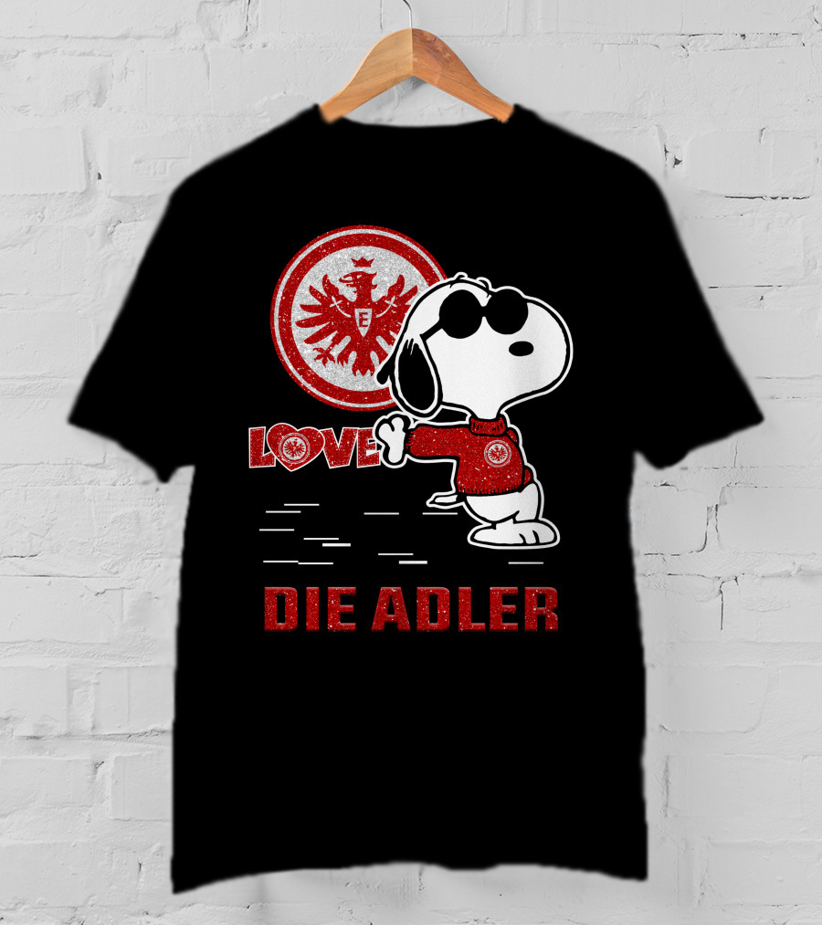 Love Die Adler Snoopy Eintracht Frankfurt T-Shirt