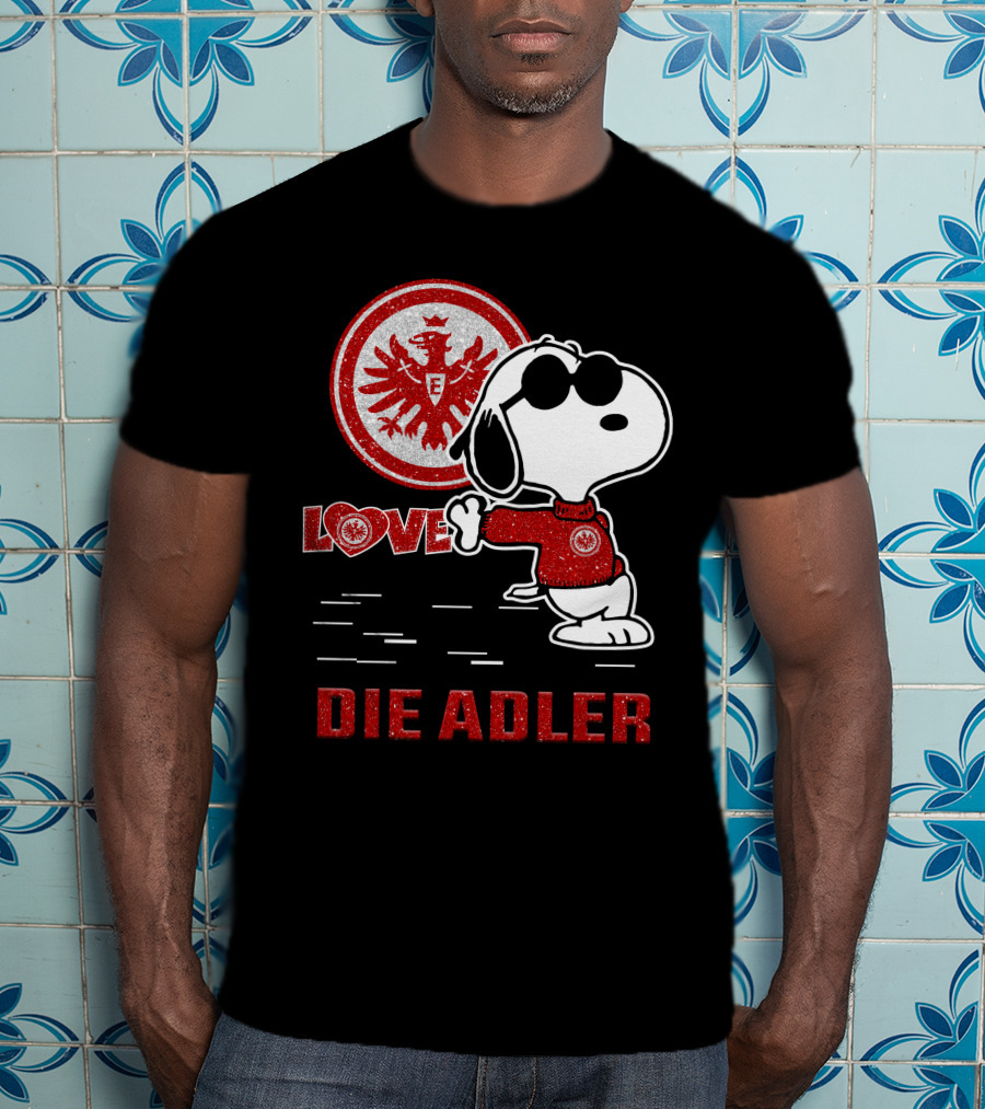 Love Die Adler Snoopy Eintracht Frankfurt T-Shirt