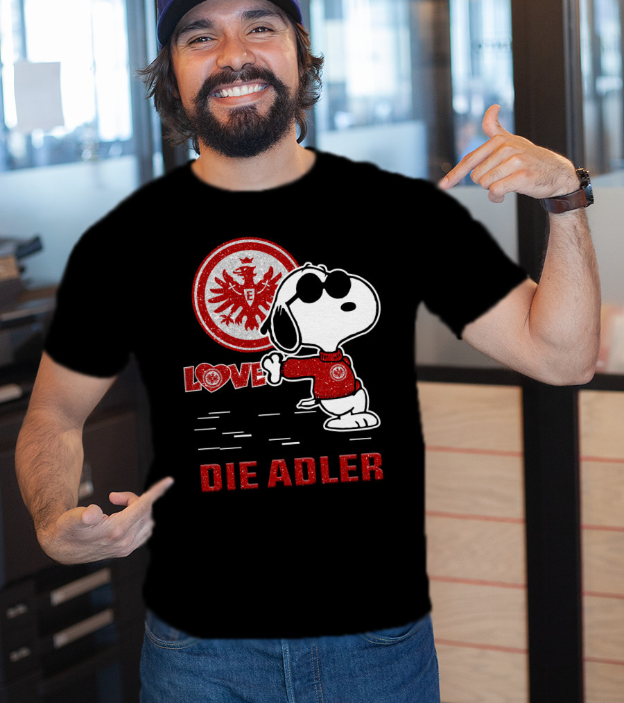 Love Die Adler Snoopy Eintracht Frankfurt T-Shirt