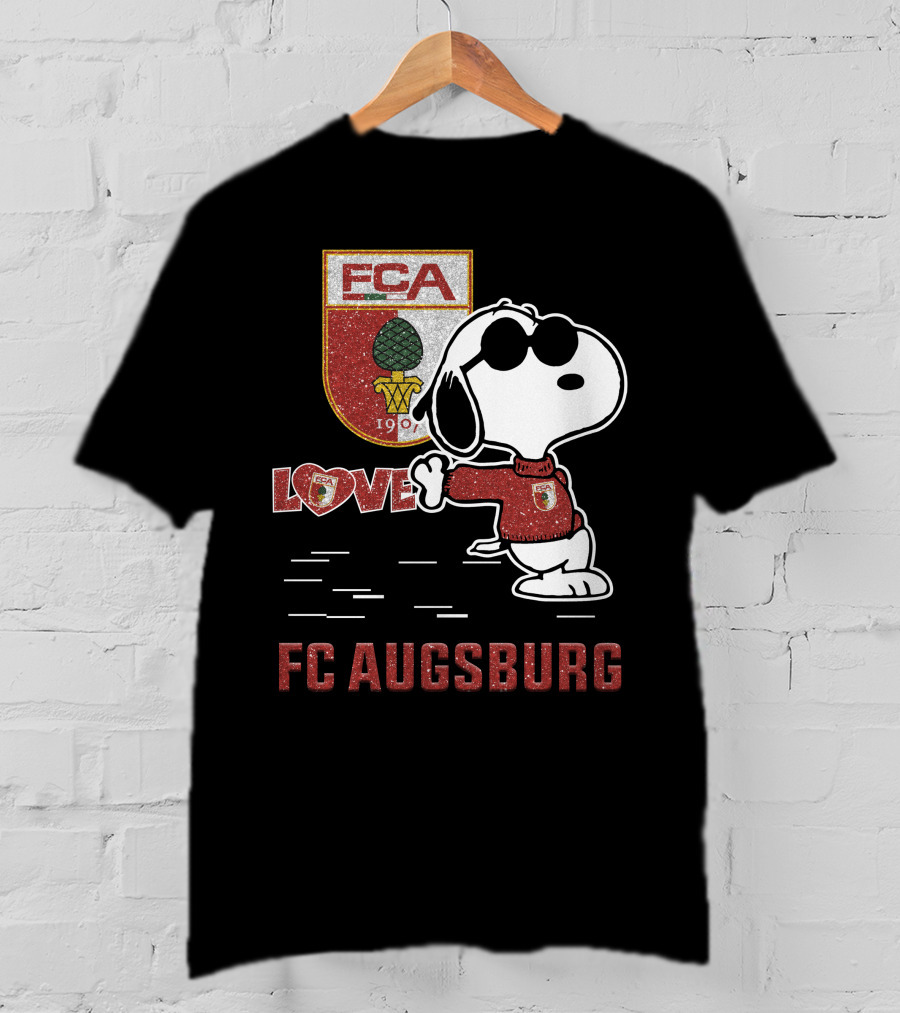 Snoopy FC Augsburg Love FCA 1907 T-Shirt