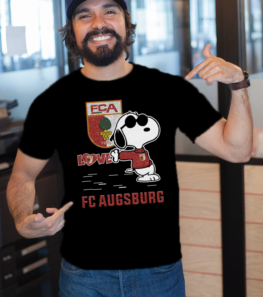 Snoopy FC Augsburg Love FCA 1907 T-Shirt