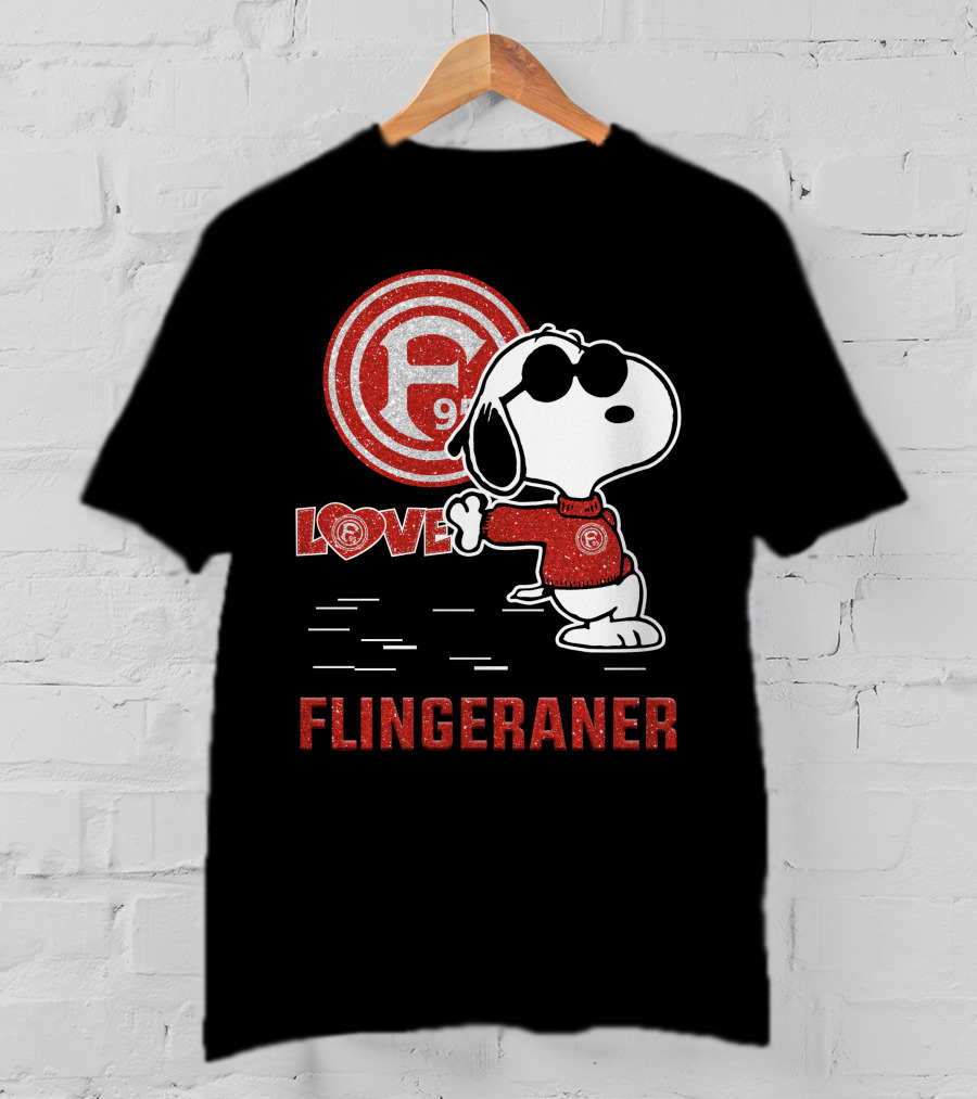 Snoopy Love Fortuna Düsseldorf Flingeraner T-Shirt