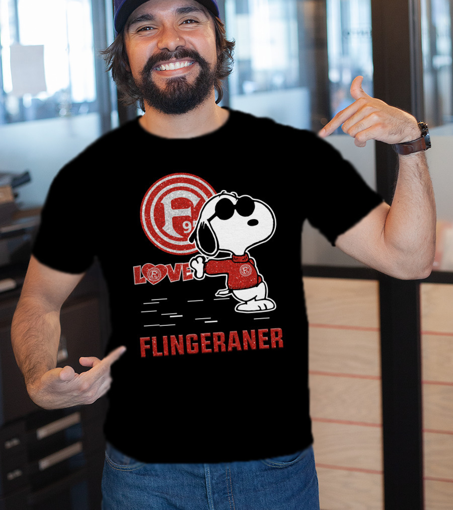 Snoopy Love Fortuna Düsseldorf Flingeraner T-Shirt