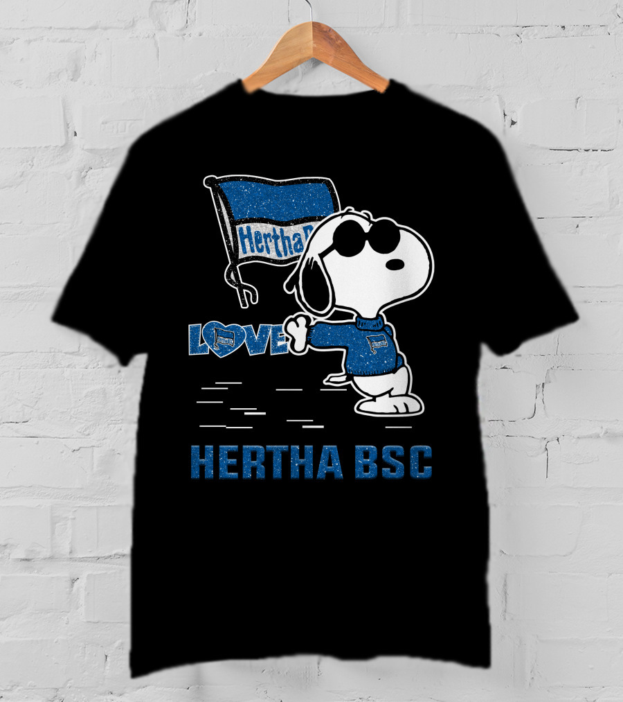 Snoopy Love Hertha BSC Flag T-Shirt