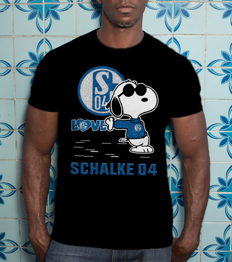 Snoopy Love Schalke 04 S04 Fan Collection T-Shirt