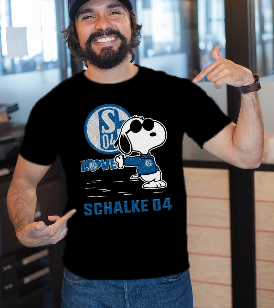 Snoopy Love Schalke 04 S04 Fan Collection T-Shirt