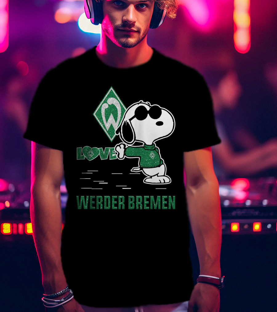 Snoopy Werder Bremen Love T-Shirt