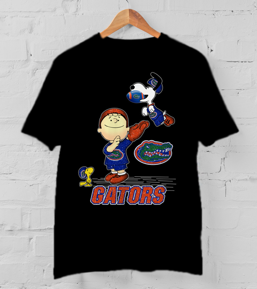 Snoopy Gators Football Florida Peanuts Characters T-Shirt