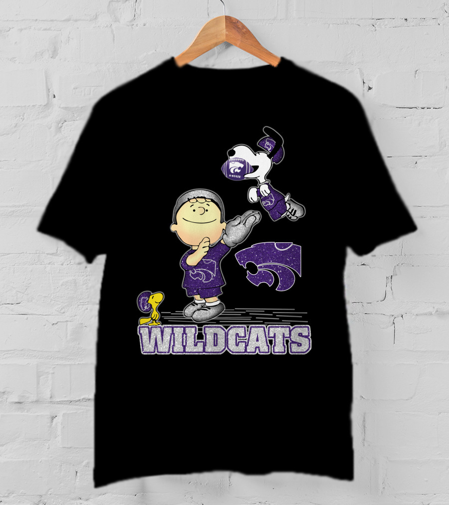 Snoopy Wildcats Kansas State Peanuts Sports T-Shirt