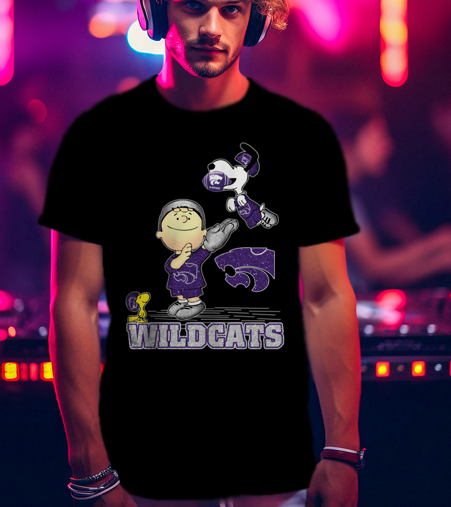 Snoopy Wildcats Kansas State Peanuts Sports T-Shirt