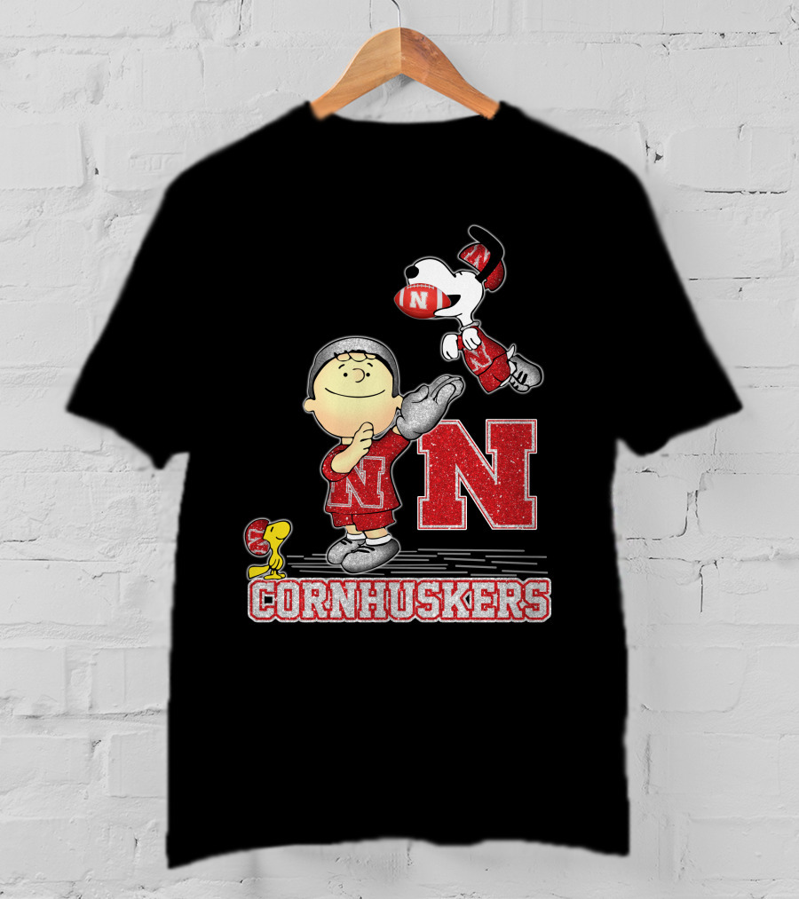 Cornhuskers Snoopy And Friends Nebraska Football N Team Spirit T-Shirt