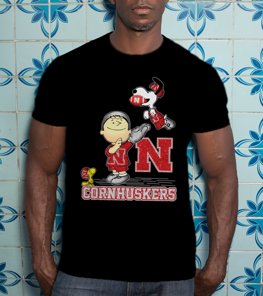 Cornhuskers Snoopy And Friends Nebraska Football N Team Spirit T-Shirt