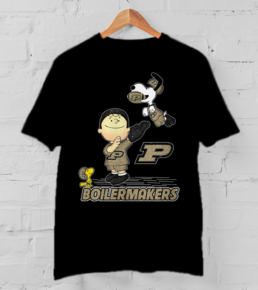 Snoopy And Friends Celebrate Purdue Boilermakers Football T-Shirt